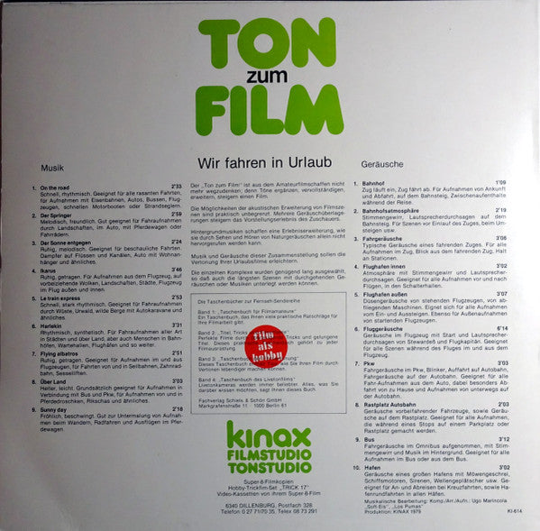 Ugo Marincola / Softeis / Los Pumas (3) : Ton Zum Film - Musik Und Geräusche Zu Ihrem Film "Wir Fahren In Urlaub" (LP)