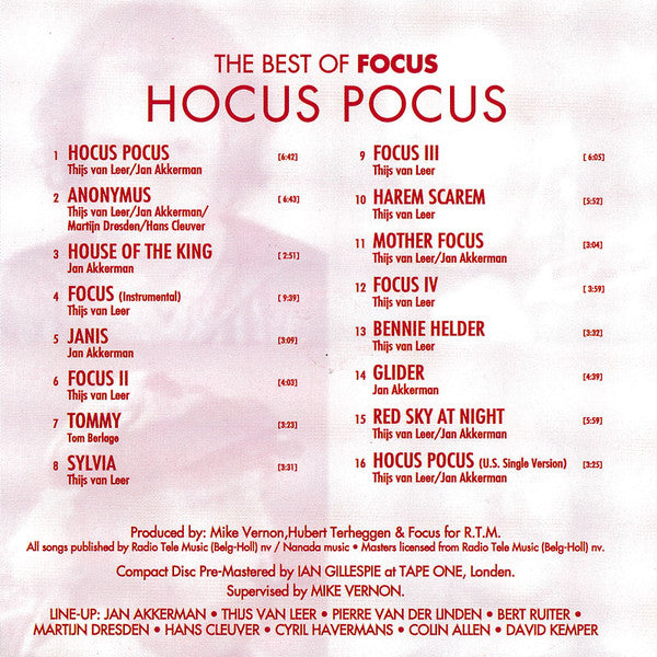 Focus (2) : The Best Of Focus Hocus Pocus (CD, Comp)