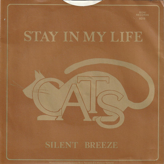 The Cats : Stay In My Life (7", Single, Blu)