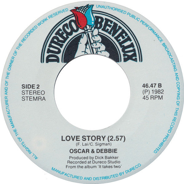 Oscar Harris & Debbie (6) : Dream On / Love Story (7", Single)