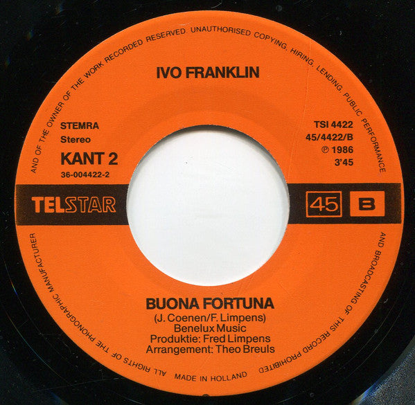Ivo Franklin : Nadine (7", Single)