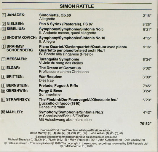 Sir Simon Rattle : The Compact Disc Collection (CD, Album, Comp)