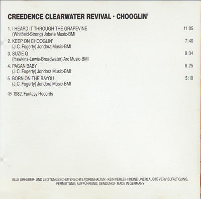 Creedence Clearwater Revival : Chooglin' (CD, Comp, RE)