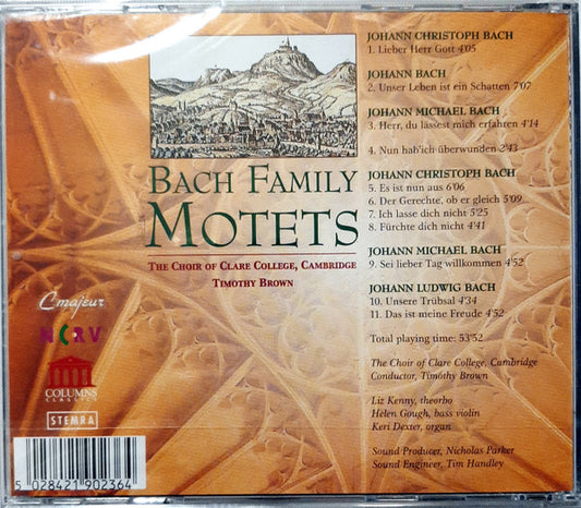 The Choir Of Clare College, Timothy Brown (3) : Bach Family Motets (CD, Album)