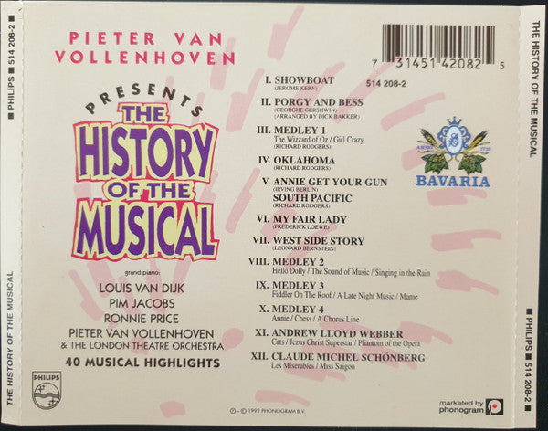Pieter van Vollenhoven : History Of The Musical (CD)