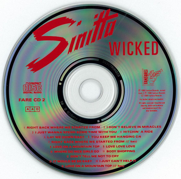 Sinitta : Wicked (CD, Album)