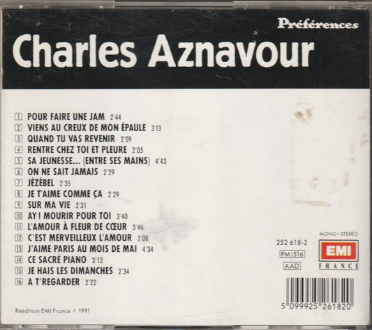 Charles Aznavour : Jezebel (CD, Comp, Mono, RE)
