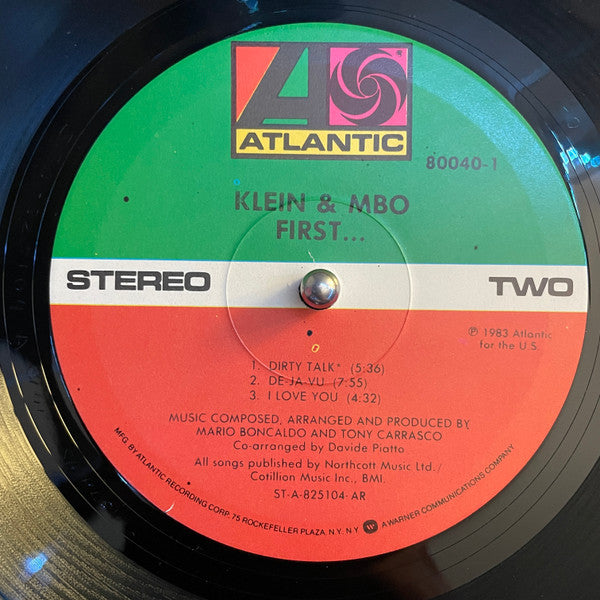 Klein & M.B.O. : First... (LP, Album, AR )