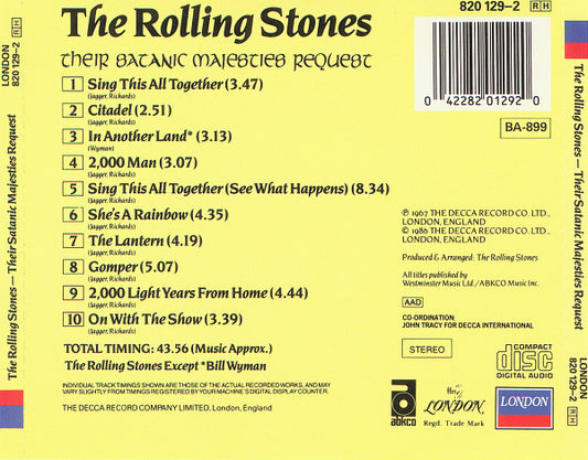 The Rolling Stones : Their Satanic Majesties Request (CD, Album, RE)