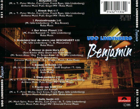 Udo Lindenberg : Benjamin (CD, Album)