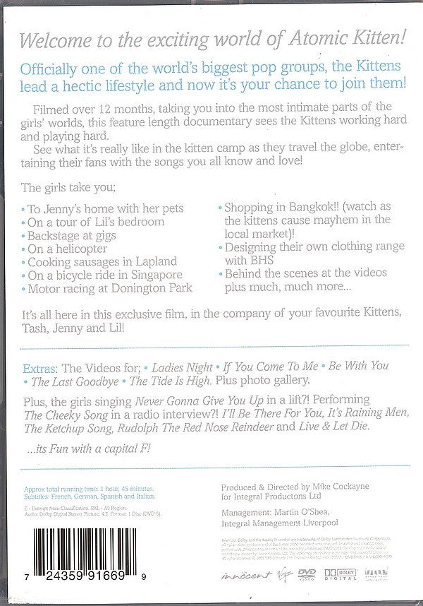 Atomic Kitten : Be With Us (A Year With...) (DVD-V, PAL)
