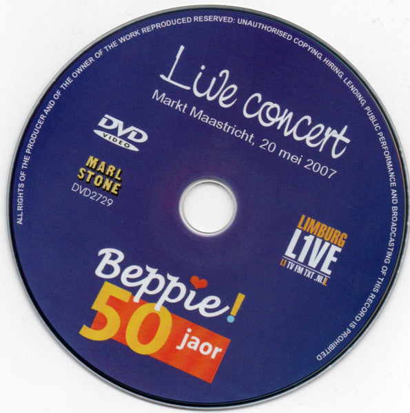 Beppie Kraft : 50 Jaor Limburgs Artiest - Live Concert Markt Maastricht, 20 Mei 2007 (DVD-V, Album)