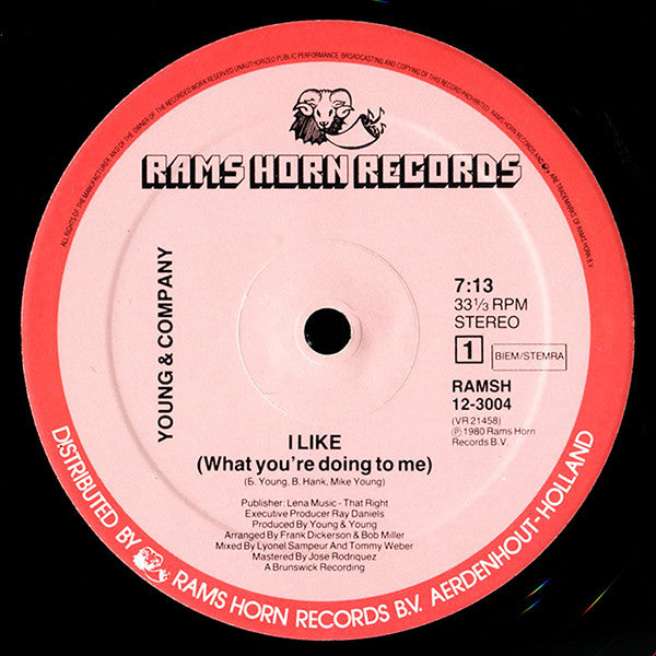 Young & Company : I Like (What You're Doing To Me) (12", Single)