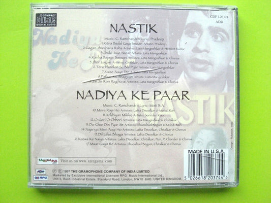 C. Ramchandra, Moti B. A., Pradeep : Nastik - Nadiya Ke Paar (CD, Comp)