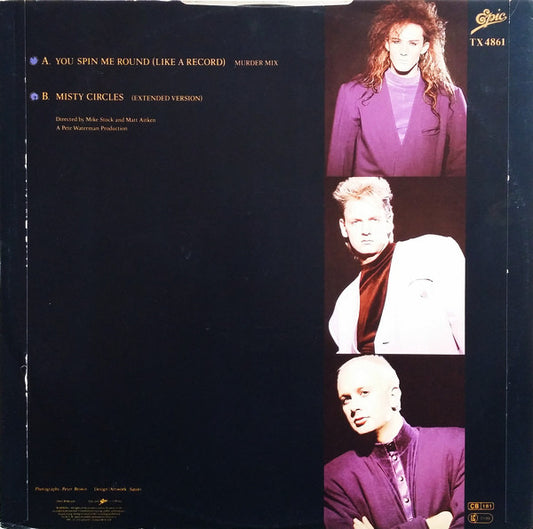 Dead Or Alive : You Spin Me Round (Like A Record) (Murder Mix) (12", Single)