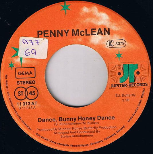Penny McLean : Dance, Bunny Honey, Dance (7", Single)