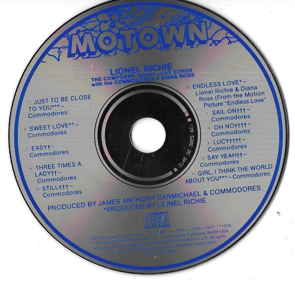 Lionel Richie : The Composer: Great Love Songs With The Commodores And Diana Ross (CD, Comp, RE)