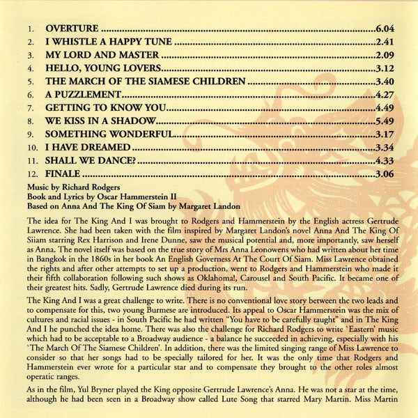 Various : The King And I (Selected Highlights) (CD, Comp)