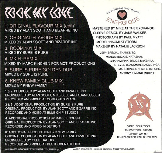 Bizarre Inc Featuring Angie Brown : Took My Love (CD, Single)