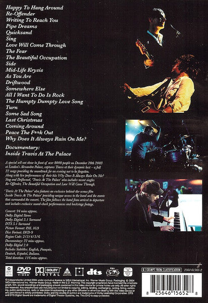 Travis : At The Palace: Live At Alexandra Palace (DVD-V, Copy Prot., Multichannel, PAL)