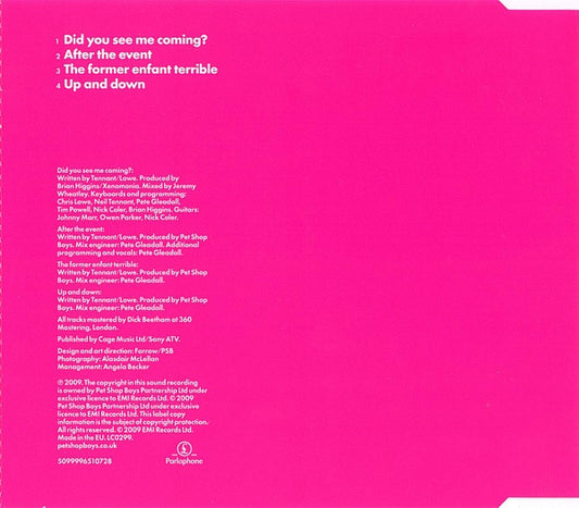 Pet Shop Boys : Did You See Me Coming? (CD, Maxi)