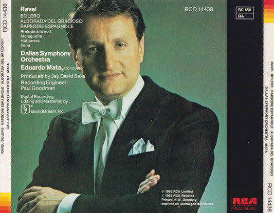 Maurice Ravel - Eduardo Mata, Dallas Symphony Orchestra : Bolero - Alborada Del Gracioso - Rapsodie Espagnole (CD, Album)
