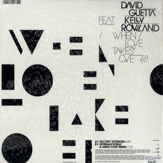 David Guetta Feat. Kelly Rowland : When Love Takes Over (12")