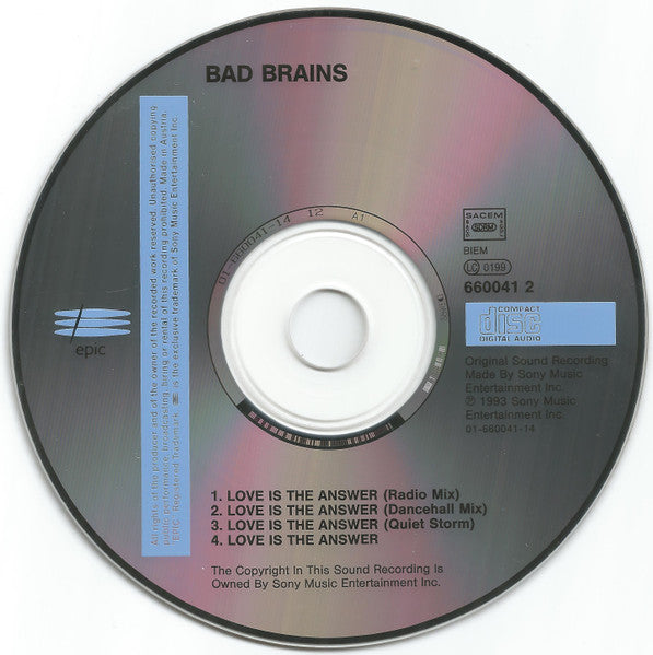 Bad Brains : Love Is The Answer (Remixes) (CD, Maxi)