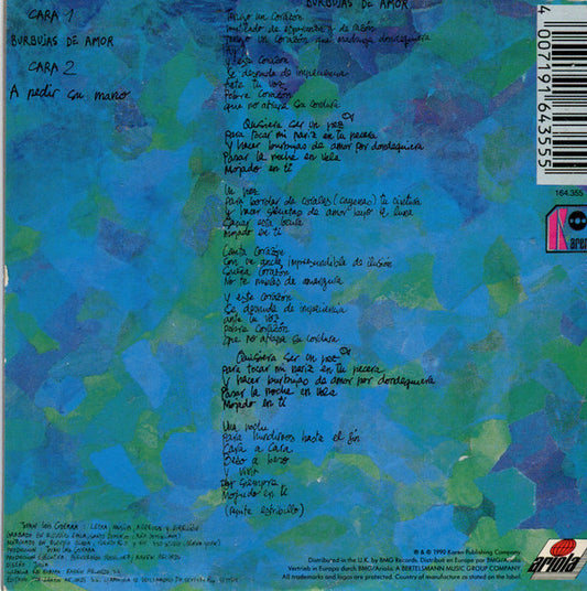 Juan Luis Guerra 4.40 : Burbujas De Amor (CD, Single, Car)