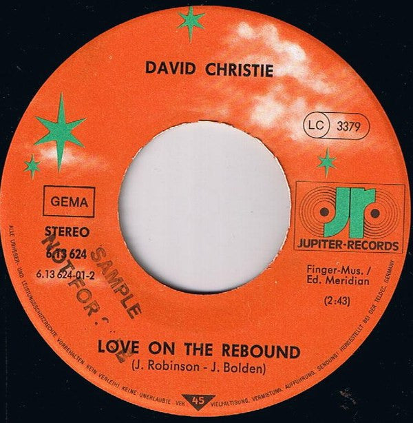 David Christie : Backfire / Love On The Rebound (7", Single)
