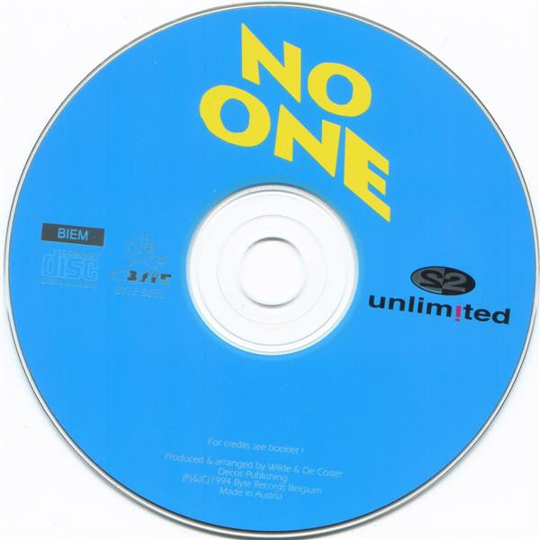 2 Unlimited : No One (CD, Maxi, Ver)