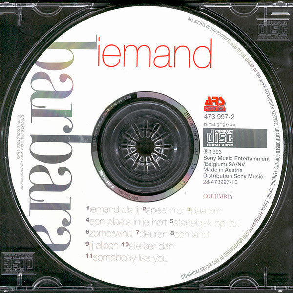 Barbara Dex : Iemand (CD, Album)