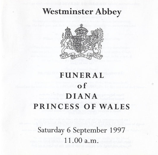 Various : Diana Princess Of Wales 1961-1997 - The BBC Recording Of The Funeral Service (CD, Album)