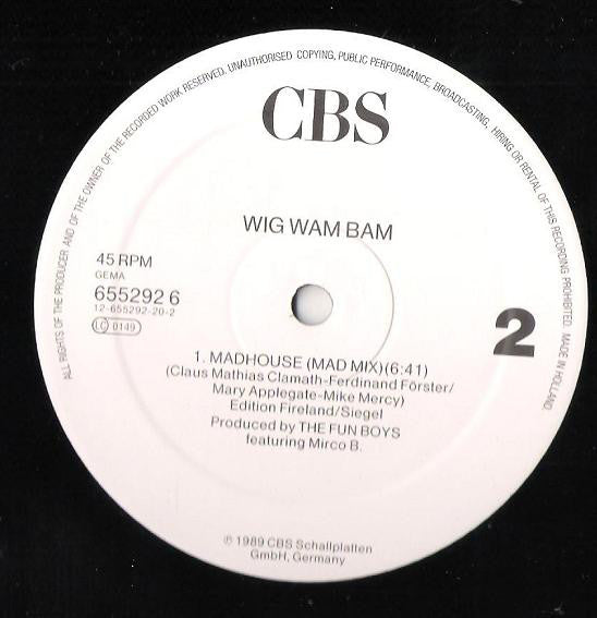 Wig Wam Bam : Madhouse (Bad Mix) (12", Maxi)