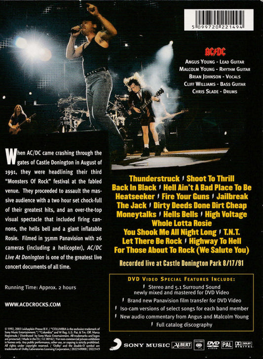 AC/DC : Live At Donington (DVD-V, RE, RM, PAL, Dig)