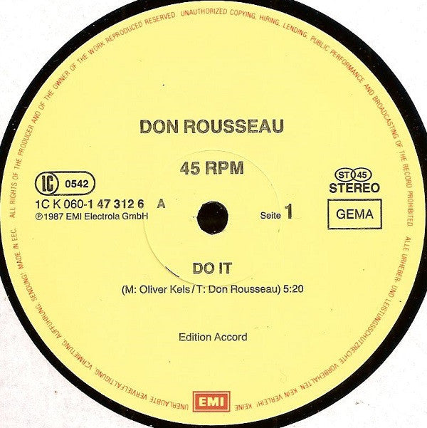 Don Rousseau : Do It (12")
