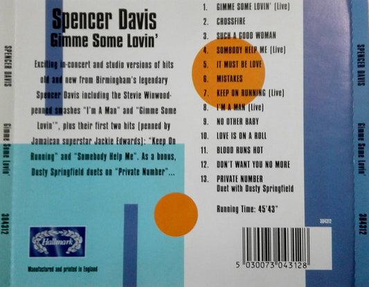 The Spencer Davis Group : Gimme Some Lovin' (CD, Comp)