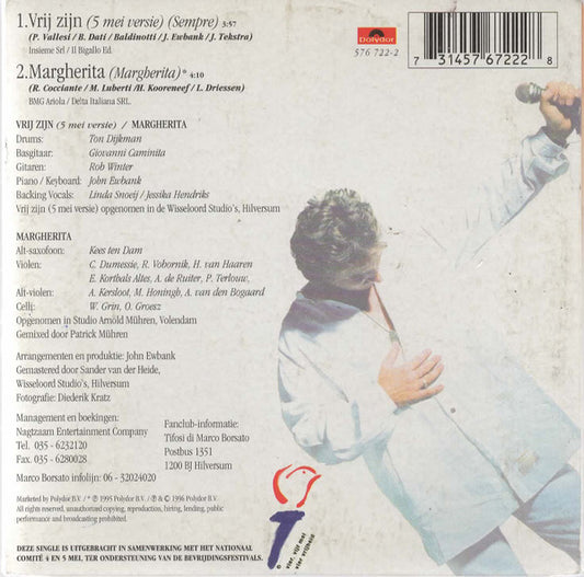 Marco Borsato : Vrij Zijn (CD, Single)