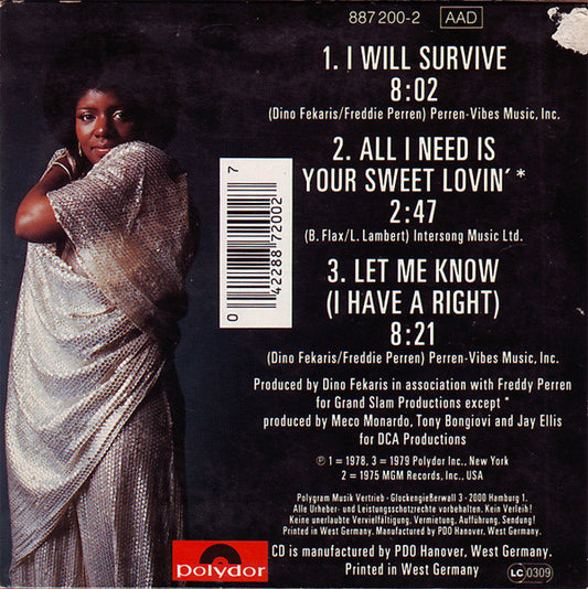 Gloria Gaynor : I Will Survive (CD, Maxi)