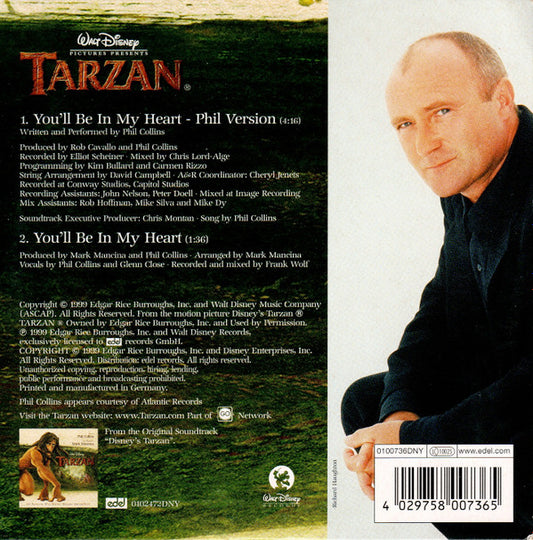 Phil Collins : You'll Be In My Heart (CD, Single)