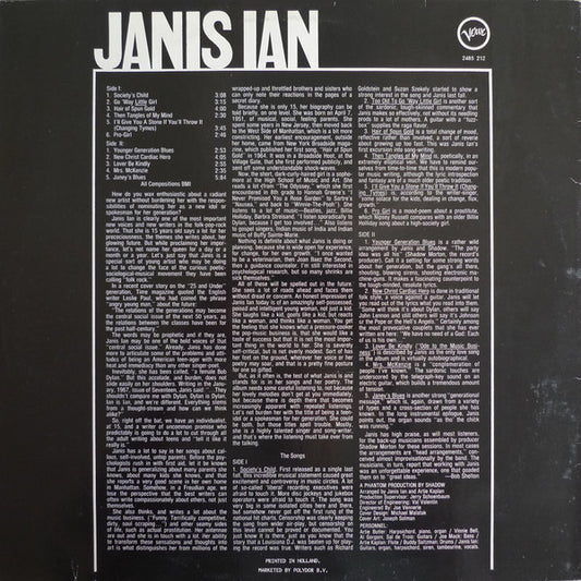 Janis Ian : Janis Ian (LP, Album, RP)