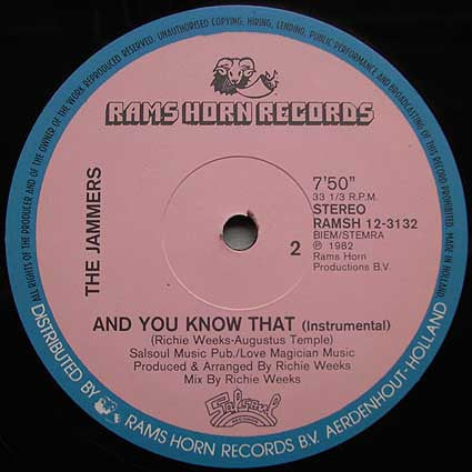 The Jammers : And You Know That (12", Maxi)