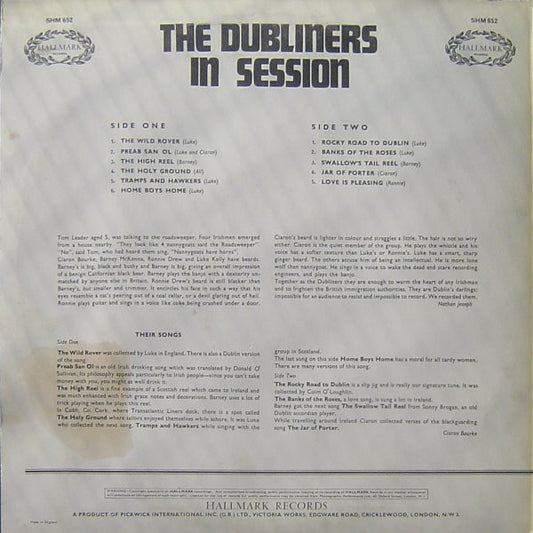The Dubliners : In Session (LP, Album)