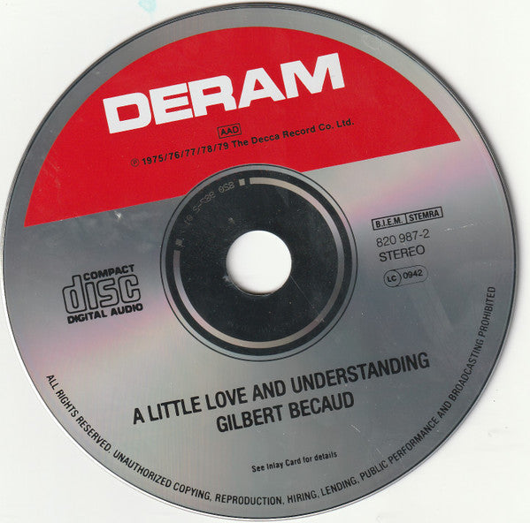 Gilbert Bécaud : A Little Love And Understanding (CD, Album, RE)
