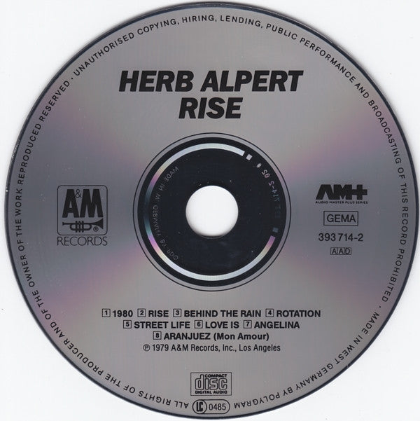 Herb Alpert : Rise (CD, Album, RE)