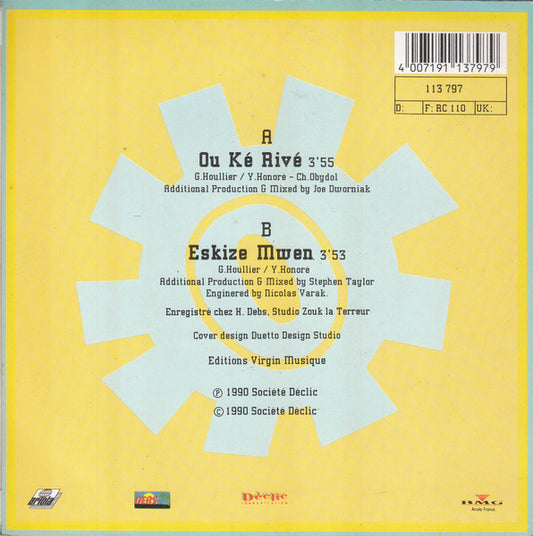 Zouk Machine : Ou Ké Rivé (7", Single)