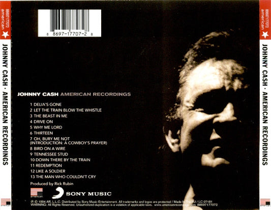 Johnny Cash : American Recordings (CD, Album, RE)