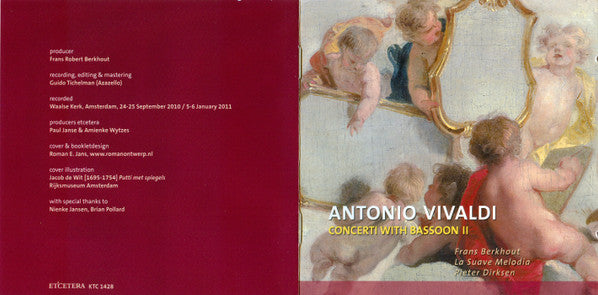 Antonio Vivaldi, Frans R. Berkhout, La Suave Melodia, Pieter Dirksen : Concerti With Bassoon II (CD)