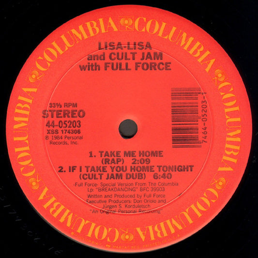 Lisa Lisa & Cult Jam With Full Force : I Wonder If I Take You Home (12")