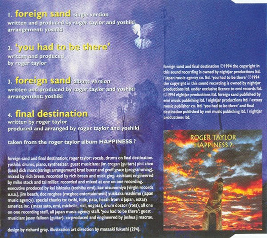 Roger Taylor & Yoshiki : Foreign Sand (CD, Single)